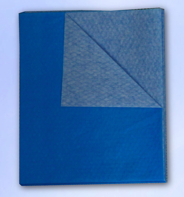 蓝色菱形纹淋膜纸手术铺单