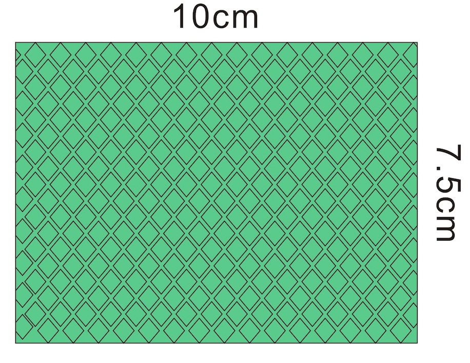 绿色菱形淋膜纸铺单
